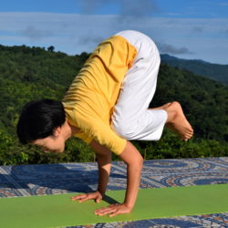 カラスのポーズ